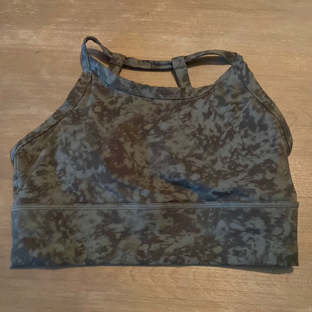 Army green sports bra